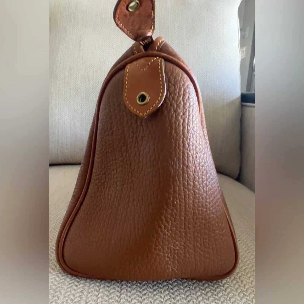 Dooney & Bourke Brown Pebbled Leather Satchel